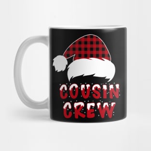 Cousin Crew Red Plaid Santa Hat Family Matching Christmas Pajama Mug